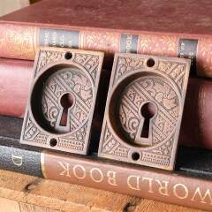 #52488 - Antique&nbsp;Victorian&nbsp;Pocket&nbsp;Door&nbsp;Hardware&nbsp;Pulls&nbsp;image