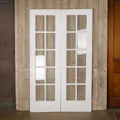 #52518 - 48x80&nbsp;Salvaged&nbsp;Wood&nbsp;10&nbsp;Lite&nbsp;French&nbsp;Doors&nbsp;image