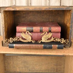 #52995 - Antique&nbsp;Cast&nbsp;Brass&nbsp;Swan&nbsp;Furniture&nbsp;Appliqués&nbsp;image