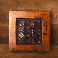 #53250 - Antique&nbsp;Carved&nbsp;Wood&nbsp;Trim&nbsp;Rosette&nbsp;image