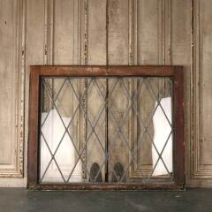 #53306 - 34x27&nbsp;Antique&nbsp;Leaded&nbsp;Glass&nbsp;Window&nbsp;image