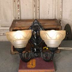#53486 - Salvaged&nbsp;2&nbsp;Bulb&nbsp;Wall&nbsp;Sconce&nbsp;Light&nbsp;Fixture&nbsp;image