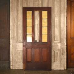 #53757 - 36x80&nbsp;Antique&nbsp;Pine&nbsp;&&nbsp;Colored&nbsp;Glass&nbsp;Door&nbsp;image