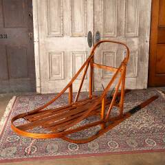 #53806 - Vintage&nbsp;Oak&nbsp;Wood&nbsp;Dog&nbsp;Sled&nbsp;Sleigh image
