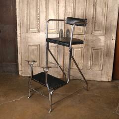 #53991 - Vintage&nbsp;Paidar&nbsp;Chrometube&nbsp;Shoeshine&nbsp;Stool image