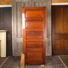 #54001 - 31x80&nbsp;Antique&nbsp;5&nbsp;Panel&nbsp;Interior&nbsp;Pine&nbsp;Door&nbsp;image