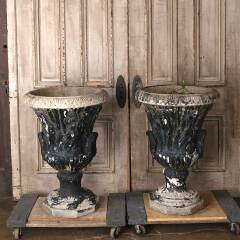 #54111 - Large&nbsp;Vintage&nbsp;Cast&nbsp;Concrete&nbsp;Garden&nbsp;Urns image
