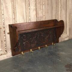 #54127 - 31x15&nbsp;Carved&nbsp;Wood&nbsp;Wall&nbsp;Mount&nbsp;Coat&nbsp;Rack&nbsp;image