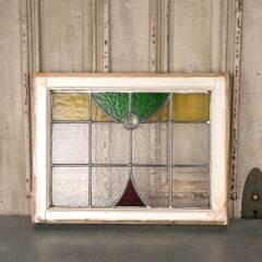 #54139 - 21x16&nbsp;Salvaged&nbsp;Antique&nbsp;Stained&nbsp;Glass&nbsp;Window&nbsp;image