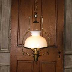 #54166 - Converted&nbsp;Single&nbsp;Bulb&nbsp;Brass&nbsp;Oil&nbsp;Chandelier&nbsp;image