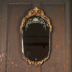 #54256 - 17x31&nbsp;Ornate&nbsp;Antique&nbsp;Wood&nbsp;&&nbsp;Gesso&nbsp;Mirror&nbsp;image