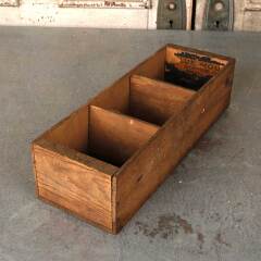 #54297 - 16x6&nbsp;Antique&nbsp;Divided&nbsp;Wood&nbsp;Crate&nbsp;image