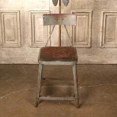 #54415 - 17x31&nbsp;Antique&nbsp;Industrial&nbsp;Metal&nbsp;Shop&nbsp;Chair&nbsp;image