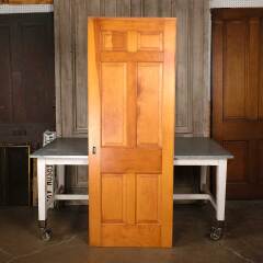 #54523 - 30x80&nbsp;Salvaged&nbsp;6&nbsp;Panel&nbsp;Wood&nbsp;Pocket&nbsp;Door&nbsp;image
