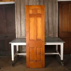 #54524 - 23x80&nbsp;Antique&nbsp;6&nbsp;Panel&nbsp;Wood&nbsp;Interior&nbsp;Door&nbsp;image