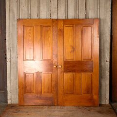 #54527 - 55x60&nbsp;Antique&nbsp;4&nbsp;Panel&nbsp;Wood&nbsp;Cabinet&nbsp;Doors&nbsp;image
