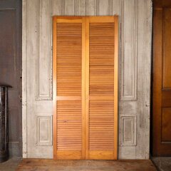 #54530 - 36x80&nbsp;Vintage&nbsp;Wood&nbsp;Louvered&nbsp;Bifold&nbsp;Doors&nbsp;image