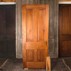 #54564 - 32x79&nbsp;Antique&nbsp;4&nbsp;Panel&nbsp;Wood&nbsp;Interior&nbsp;Door&nbsp;image