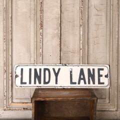 #54636 - Antique&nbsp;LINDY&nbsp;LANE&nbsp;Metal&nbsp;Street&nbsp;Sign&nbsp;image