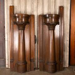 #54647 - 27x70&nbsp;Antique&nbsp;Oak&nbsp;Engaged&nbsp;Column&nbsp;Pilasters image
