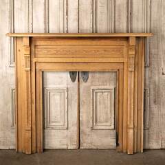 #54672 - 56x49&nbsp;Antique&nbsp;Wood&nbsp;Fireplace&nbsp;Mantel&nbsp;image