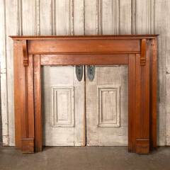 #54689 - 60x48&nbsp;Antique&nbsp;Oak&nbsp;Wood&nbsp;Fireplace&nbsp;Mantel&nbsp;image