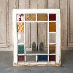 #54782 - 20x24&nbsp;Antique&nbsp;Colored&nbsp;Glass&nbsp;Window&nbsp;Sash&nbsp;image