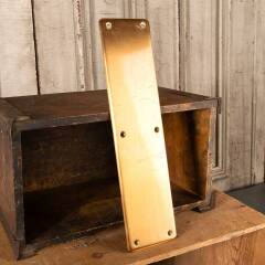 #54801 - 4x14&nbsp;Vintage&nbsp;Brass&nbsp;Door&nbsp;Push&nbsp;Plate&nbsp;Hardware&nbsp;image