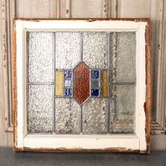 #54817 - 19x19&nbsp;Antique&nbsp;Leaded&nbsp;Stained&nbsp;Glass&nbsp;Window&nbsp;image