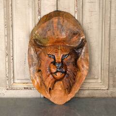 #54831 - 16x25&nbsp;Carved&nbsp;Wood&nbsp;Bobcat&nbsp;Wall&nbsp;Hanging&nbsp;image
