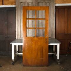 #54879 - 36x83&nbsp;Antique&nbsp;6&nbsp;Lite&nbsp;Wood&nbsp;Classroom&nbsp;Door&nbsp;image