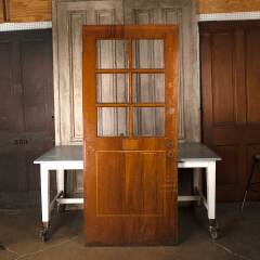 #54880 - 36x84&nbsp;Antique&nbsp;6&nbsp;Lite&nbsp;Wood&nbsp;Classroom&nbsp;Door&nbsp;image