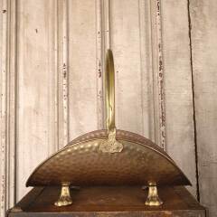 #54903 - Antique&nbsp;Brass&nbsp;Footed&nbsp;Fireplace&nbsp;Log&nbsp;Holder&nbsp;image