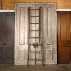 #54950 - 27x100&nbsp;Antique&nbsp;8&nbsp;Rung&nbsp;Tapered&nbsp;Wood&nbsp;Ladder&nbsp;image