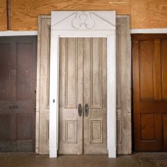 #54981 - 50x111&nbsp;Antique&nbsp;Wood&nbsp;Entryway&nbsp;w/&nbsp;Pediment&nbsp;image