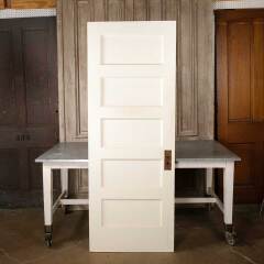 #54986 - 30x80&nbsp;Antique&nbsp;5&nbsp;Panel&nbsp;Interior&nbsp;Wood&nbsp;Door&nbsp;image