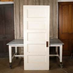 #54987 - 32x80&nbsp;Antique&nbsp;5&nbsp;Panel&nbsp;Interior&nbsp;Wood&nbsp;Door&nbsp;image