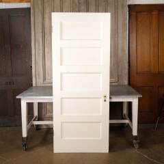 #54988 - 32x79&nbsp;Antique&nbsp;5&nbsp;Panel&nbsp;Interior&nbsp;Wood&nbsp;Door&nbsp;image
