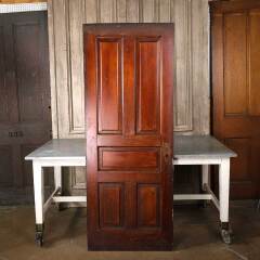 #55012 - 30x77&nbsp;Antique&nbsp;5&nbsp;Panel&nbsp;Wood&nbsp;Interior&nbsp;Door&nbsp;image