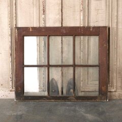 #55022 - 24x19&nbsp;Antique&nbsp;Divided&nbsp;6&nbsp;Lite&nbsp;Wood&nbsp;Window&nbsp;image