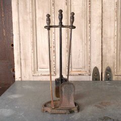 #55036 - Antique&nbsp;Victorian&nbsp;Cast&nbsp;Iron&nbsp;Fireplace&nbsp;Tool&nbsp;Set&nbsp;image