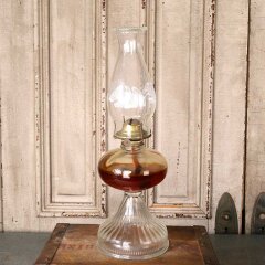 #55093 - Antique&nbsp;Glass&nbsp;Oil&nbsp;Lamp&nbsp;w/&nbsp;Eagle&nbsp;on&nbsp;Chimney&nbsp;image