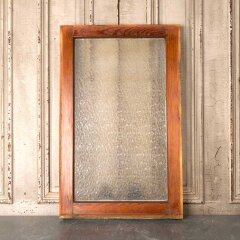 #55102 - 21x33&nbsp;Antique&nbsp;Florentine&nbsp;Glass&nbsp;Window&nbsp;Sash&nbsp;image