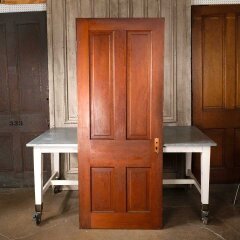 #55113 - 32x79&nbsp;Antique&nbsp;4&nbsp;Panel&nbsp;Wood&nbsp;Interior&nbsp;Door&nbsp;image
