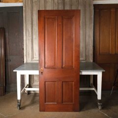 #55114 - 32x79&nbsp;Antique&nbsp;4&nbsp;Panel&nbsp;Wood&nbsp;Interior&nbsp;Door&nbsp;image