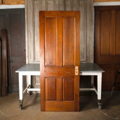 #55115 - 32x80&nbsp;Antique&nbsp;4&nbsp;Panel&nbsp;Wood&nbsp;Interior&nbsp;Door&nbsp;image