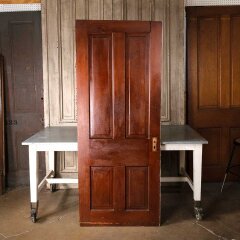 #55122 - 32x79&nbsp;Antique&nbsp;4&nbsp;Panel&nbsp;Wood&nbsp;Interior&nbsp;Door&nbsp;image