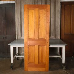 #55175 - 30x80&nbsp;Antique&nbsp;4&nbsp;Panel&nbsp;Wood&nbsp;Interior&nbsp;Door&nbsp;image