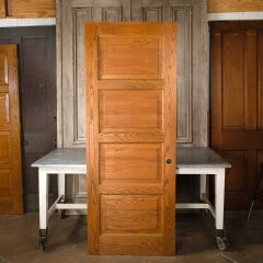 #55176 - 32x83&nbsp;Salvaged&nbsp;4&nbsp;Panel&nbsp;Oak&nbsp;Interior&nbsp;Door&nbsp;image