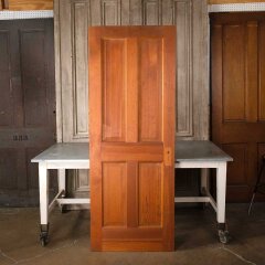 #55204 - 30x79&nbsp;Salvaged&nbsp;4&nbsp;Panel&nbsp;Wood&nbsp;Interior&nbsp;Door&nbsp;image